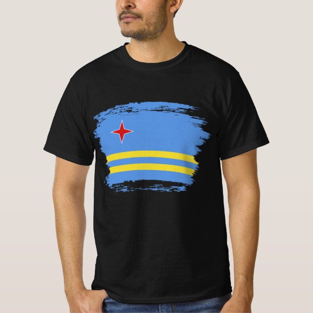 T-shirt Drapeau d'Aruba (Devant)