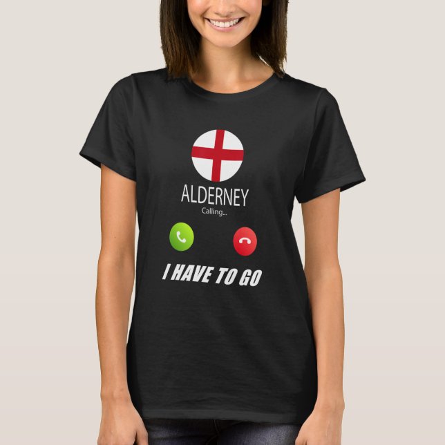 T-shirt Drapeau d'Aurigny Souvenir Aurigny Appelle Est App (Devant)