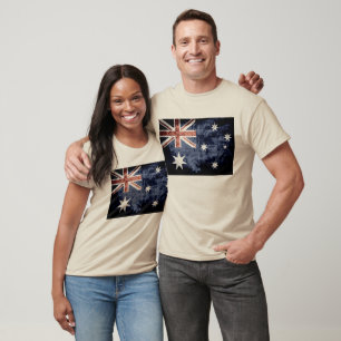 T-shirt Drapeau d'Australie Grunge 2