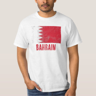 T-shirt Drapeau de Bahreïn aspect "Grunge".