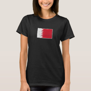 T-shirt Drapeau de Bahreïn aux couleurs nationales vintage