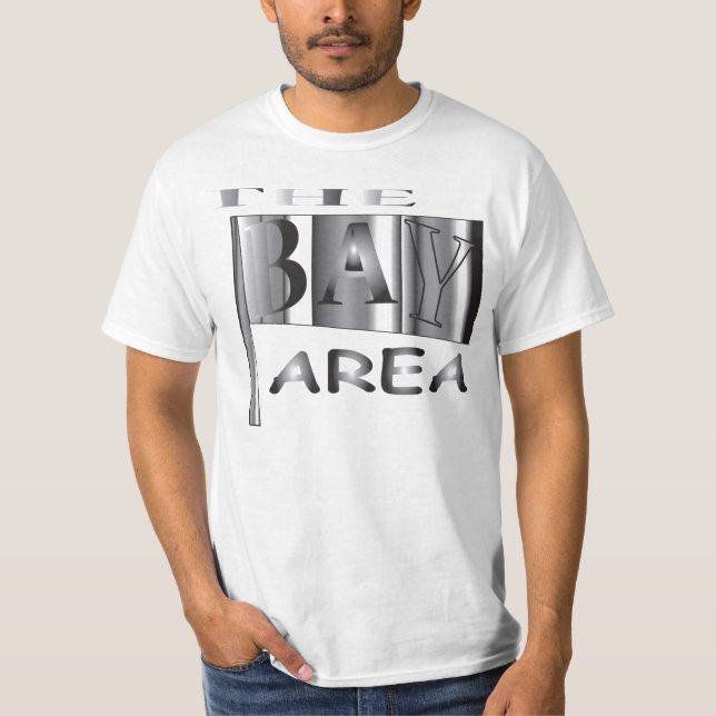 T-shirt DRAPEAU de BAIE (Oakland est Oakland du nord, (Devant)