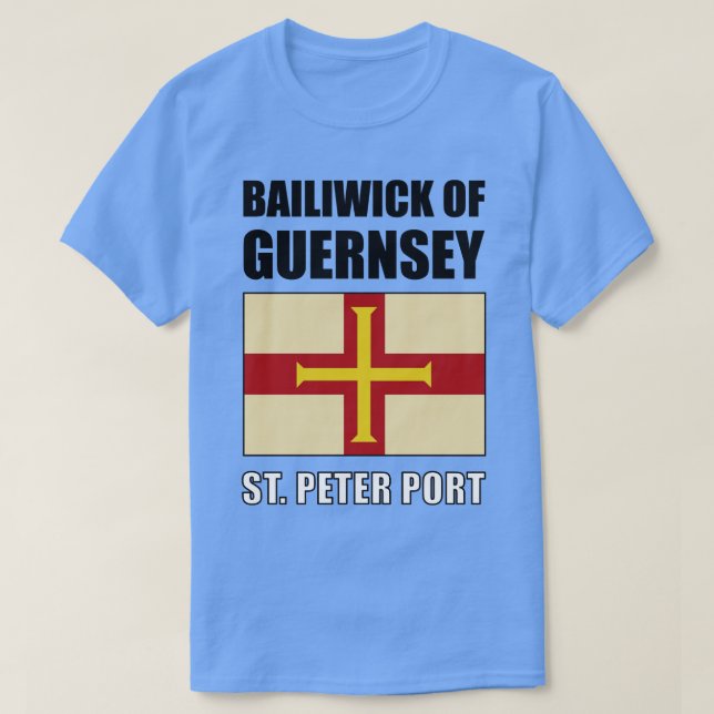 T-shirt Drapeau de Bailiwick de Guernesey (Design devant)