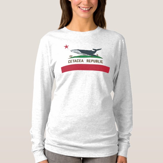 T-shirt Drapeau de baleines de la République de Cétacée (Devant)