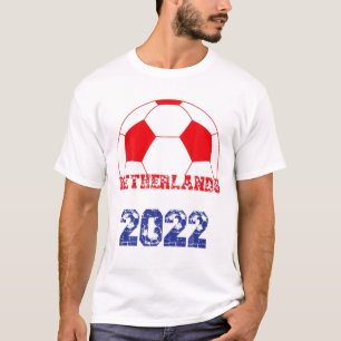 T-shirt Drapeau de balle de football Pays-Bas 2022 - Holla