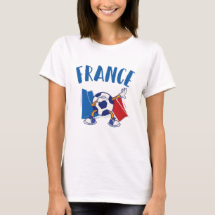 T-shirt Drapeau de balle de soccer en France