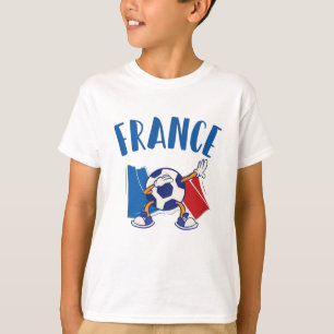 T-shirt Drapeau de balle de soccer en France