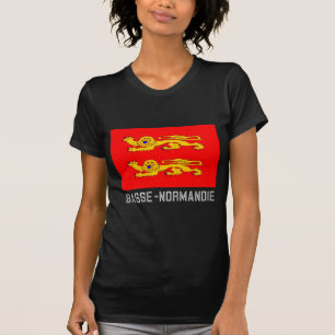 T-shirt Drapeau de Basse-Normandie avec le nom