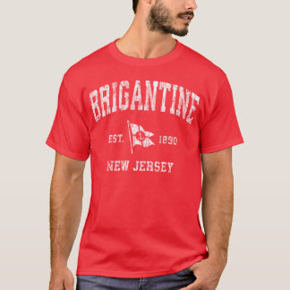 T-shirt Drapeau de bateau nautique Brigne Nj Ancre Sports