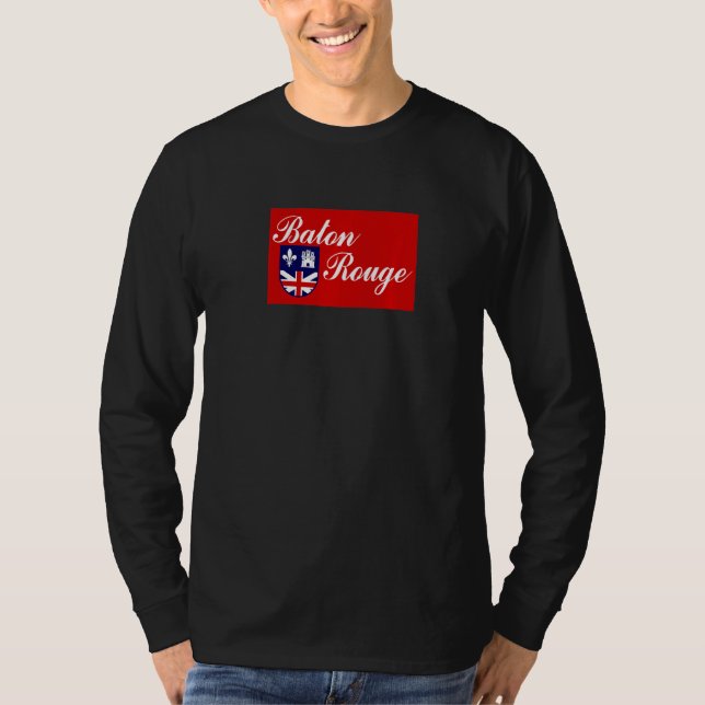 T-shirt Drapeau de Baton Rouge Louisiane   (Devant)