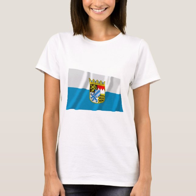 T-shirt Drapeau de Bavière/de Bavière avec des bras (Devant)