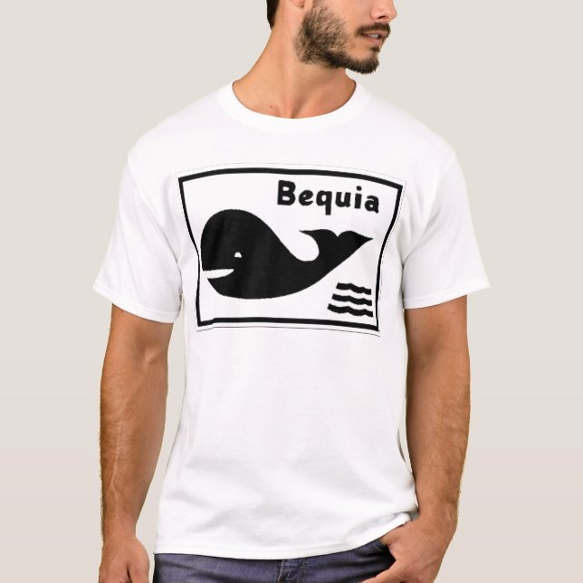 T-shirt Drapeau de Bequia (Devant)