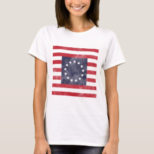 T-shirt Drapeau de Betsy Ross affligé