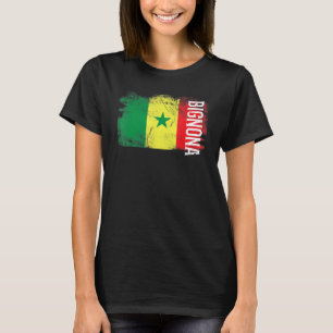 T-shirt Drapeau De Bignona Sénégal Hommes Sénégalais Femme