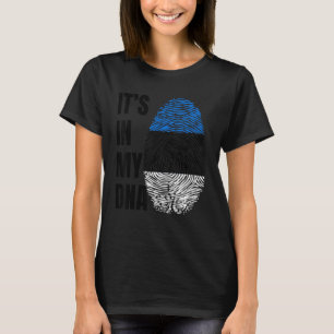 T-shirt Drapeau de biométrie ADN d'empreinte digitale Esto