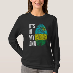 T-shirt Drapeau de biométrie ADN d'empreintes digitales Rw