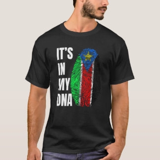 T-shirt Drapeau de biométrie ADN d'empreintes digitales So