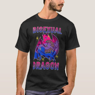 T-shirt Drapeau de bisexualité du dragon bisexuel Fierté L