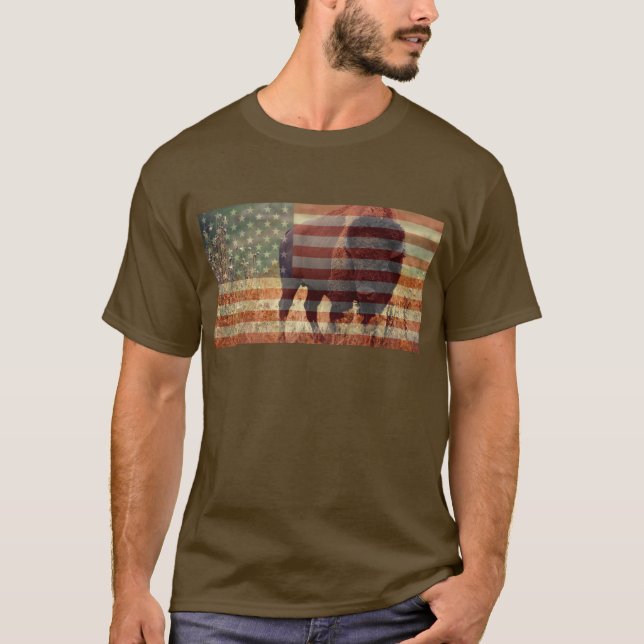 T-shirt Drapeau de bison (Devant)