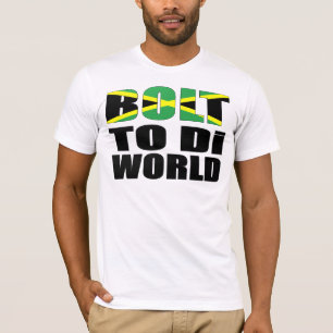 T-shirt Drapeau de Bolt To Di World Jamaican