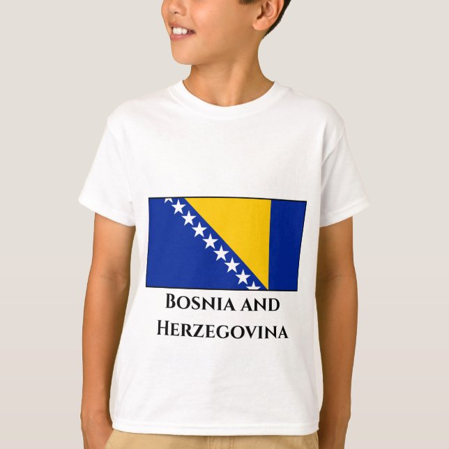 T-shirt Drapeau de Bosnie-Herzégovine (Devant)