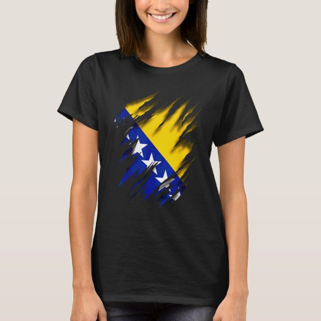 T-shirt Drapeau de Bosnie-Herzégovine (Devant)