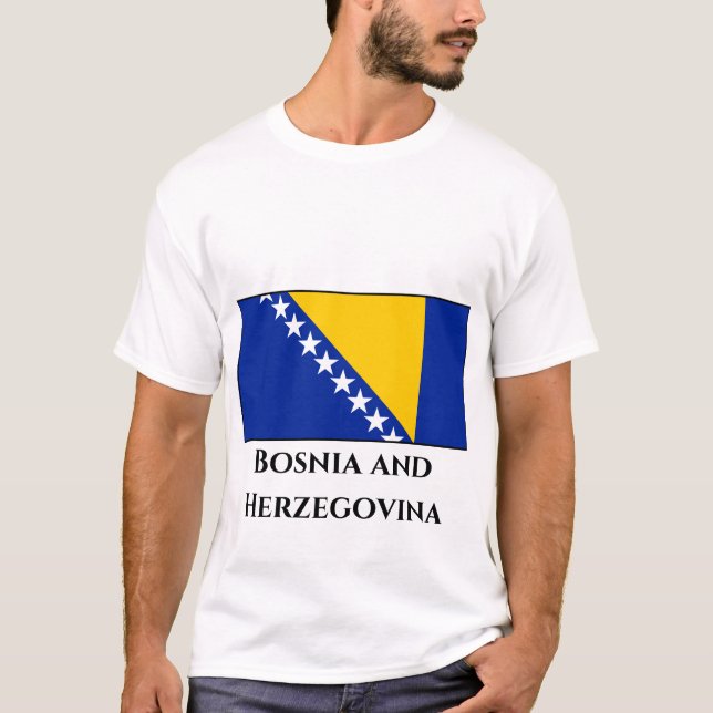 T-shirt Drapeau de Bosnie-Herzégovine (Devant)
