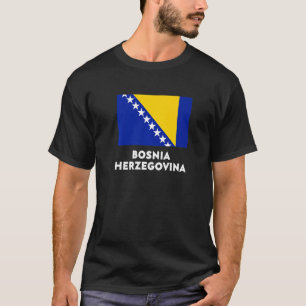 T-shirt Drapeau de Bosnie-Herzégovine bleu jaune blanc