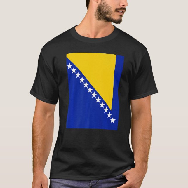 T-shirt Drapeau de Bosnie-Herzégovine Patrimoine Souvenir (Devant)