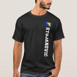 T-shirt Drapeau De Bosnie Stojanovic Nom De Famille Mantea
