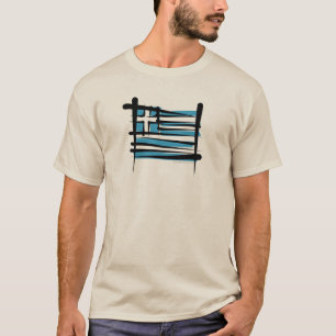 T-shirt Drapeau de brosse de la Grèce