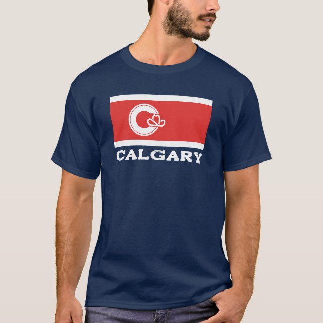 T-shirt Drapeau de Calgary, CANADA (Devant)