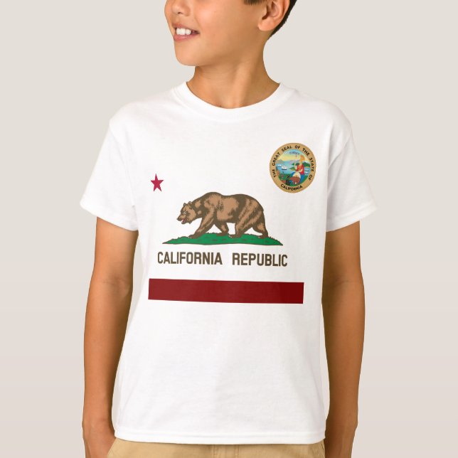 T-shirt Drapeau de Californie (Devant)