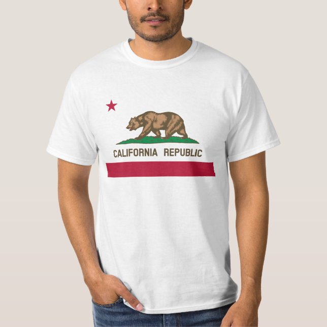 T-shirt Drapeau de Californie (Devant)