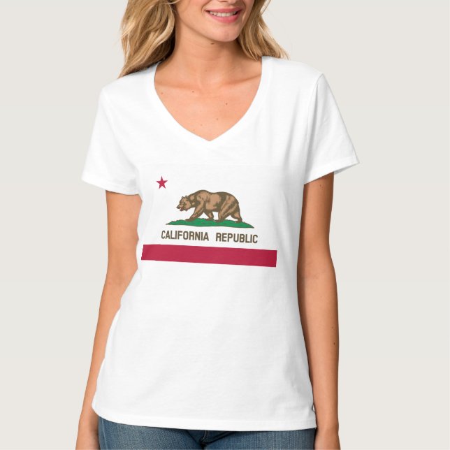 T-shirt Drapeau de Californie, Drapeau de Californie (Devant)