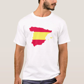 T-shirt Drapeau de carte de l'Espagne