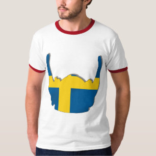 T-shirt Drapeau de casque de Viking de Suédois des