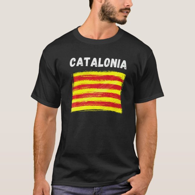 T-shirt Drapeau de Catalogne Souvenir Vacances Randonnée 2 (Devant)