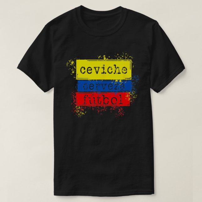 T-shirt Drapeau de Ceviche Football Funny Équateur (Design devant)