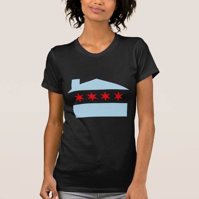 T-shirt Drapeau de Chambre de Chicago (Devant)
