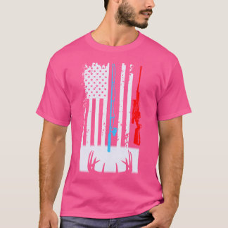 T-shirt Drapeau de chasse à bâtonnet de pêche