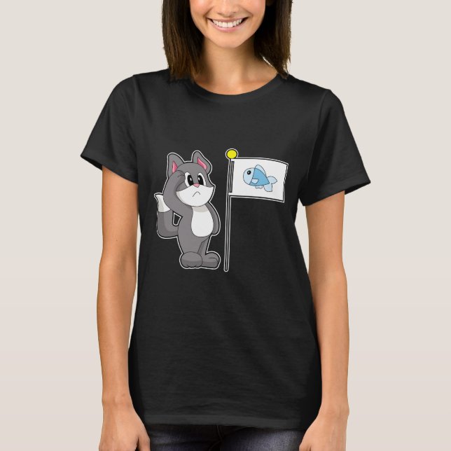 T-shirt Drapeau de chat (Devant)