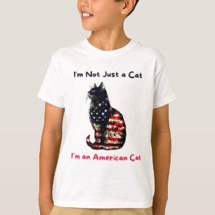 T-shirt Drapeau de chat Amérique