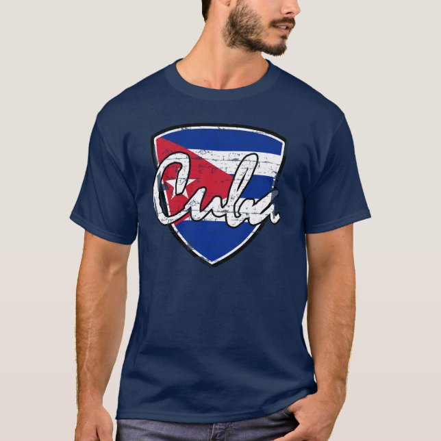 T-shirt Drapeau de chemise du Cuba (Devant)
