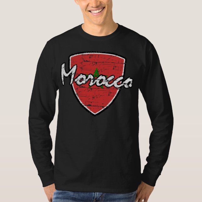 T-shirt Drapeau de chemise du Maroc (Devant)