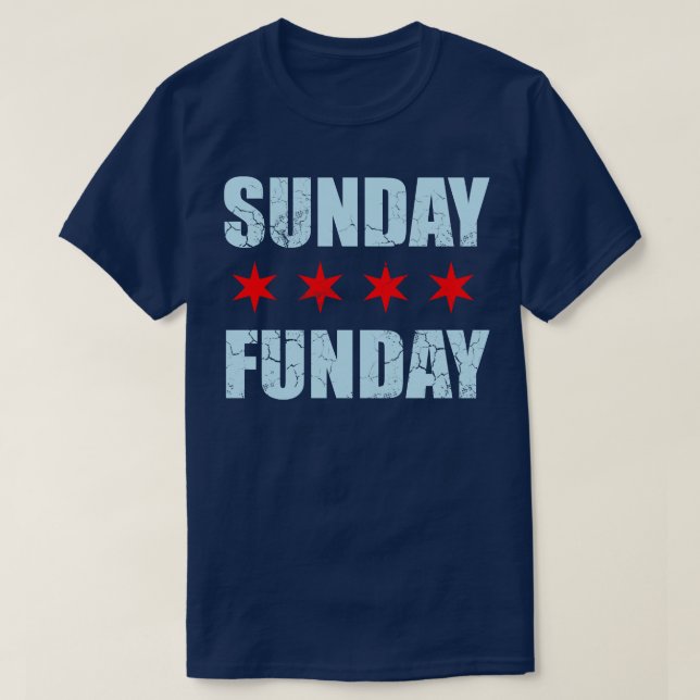 T-shirt Drapeau de Chicago du dimanche de funday (Design devant)