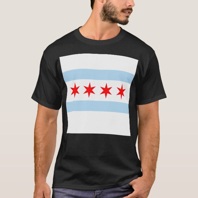 T-shirt Drapeau de Chicago patriotique (Devant)