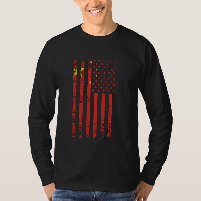 T-shirt Drapeau de Chine États-Unis 4 juillet Drapeau de C (Devant)
