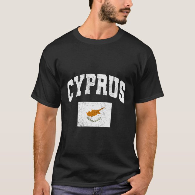 T-shirt Drapeau de Chypre (Devant)