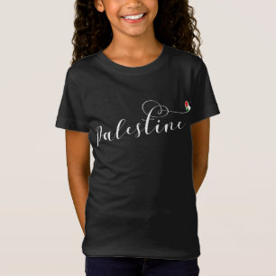 T-Shirt Drapeau de coeur de Palestine, État de Palestine